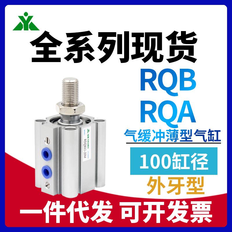 RQA100-RQB100-RDQA100-RDQB100-40-45-50-75M带外牙带气缓冲气缸