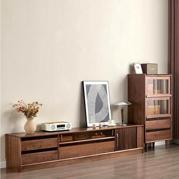 北美黑胡桃木电视柜客厅小户型实木落地组合收纳柜家用矮柜复古风,鲜花速递/花卉仿真/绿植园艺,割草机/草坪机,淘宝优惠券,粉丝福利购,淘宝优惠卷