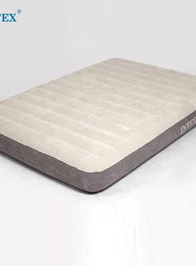 充气床垫单人植绒加厚充气床豪华户外白色充气床垫intex经销