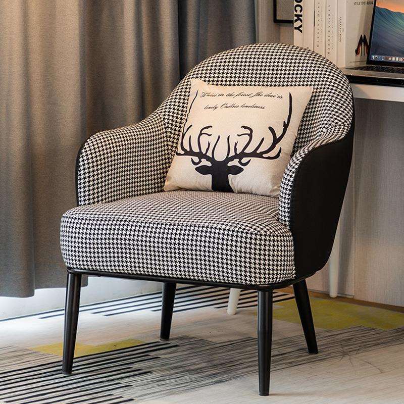 北欧单人懒人沙发意式轻奢铁艺休闲椅子阳台卧室客厅沙发椅老虎椅