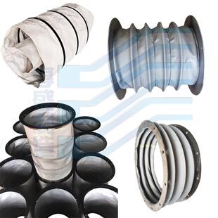 帆布软连接风机柔性软排风管道软管软接头防火耐高温通风伸缩风管