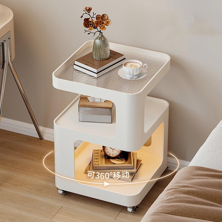 床头柜小型家用卧室创意床边柜简约现代收纳置物架子铁艺移动边几