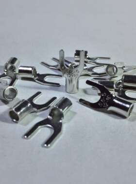 热销SNB5.5-4/5/6/8冷压接线端子Y型叉口裸端头UT铜鼻线耳0.7厚