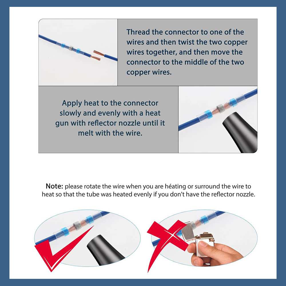 跨境  500pcs盒装 焊锡环热缩端子连接器/防水热缩管带剥线钳