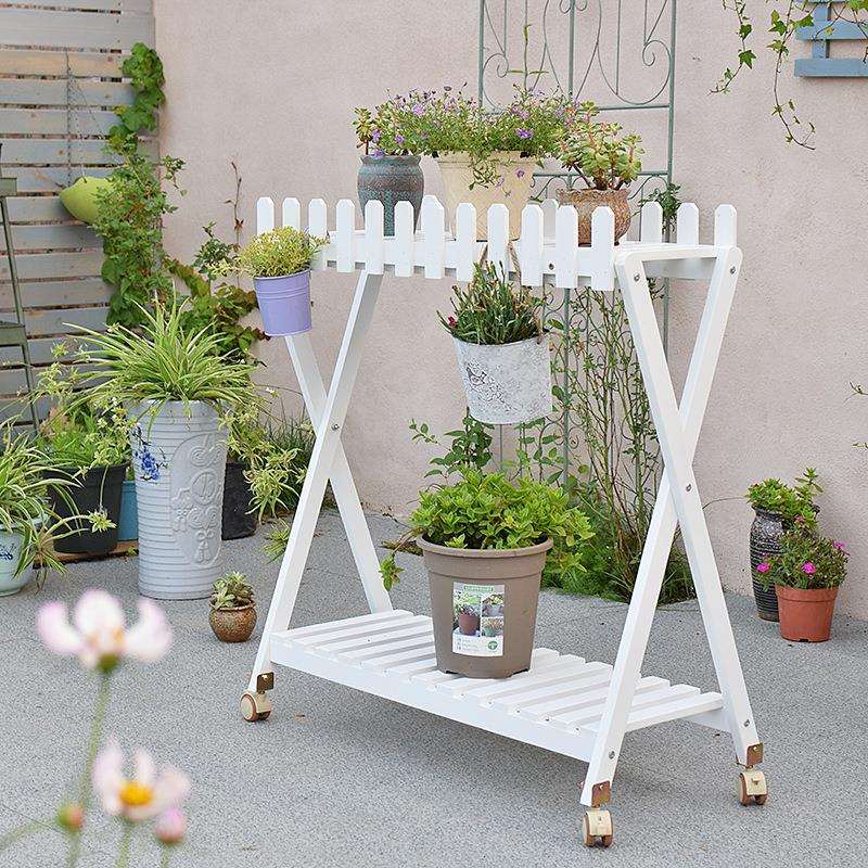 源头源头现代简约实木花架多层阳台吊兰绿萝室内户外复古做旧高大