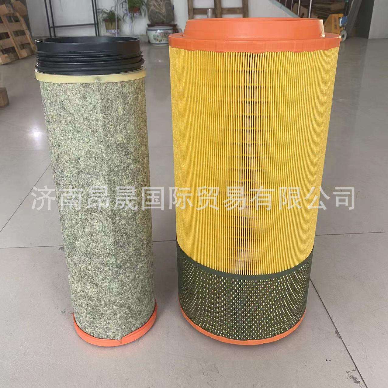 供应重汽豪沃TX国六 配件WG9X25190061/62空气滤芯K2652 外贸出口