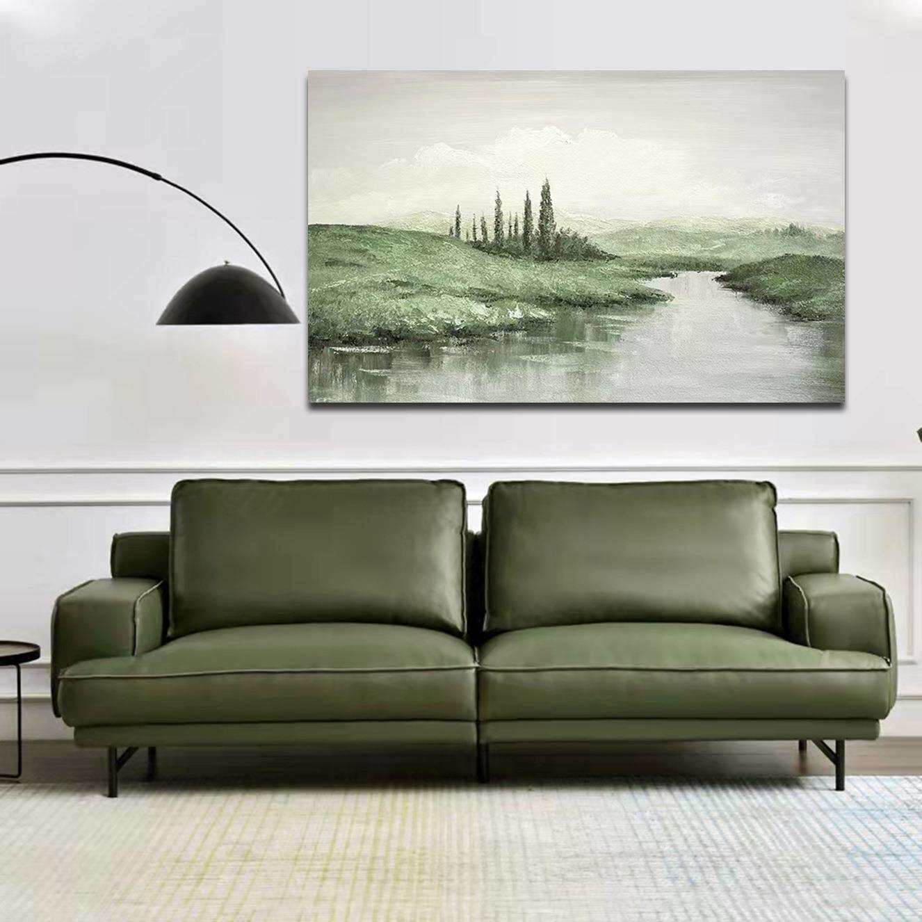 现代简约纯手绘客厅沙发背景抽象油画玄关挂画过道壁画走廊装饰画