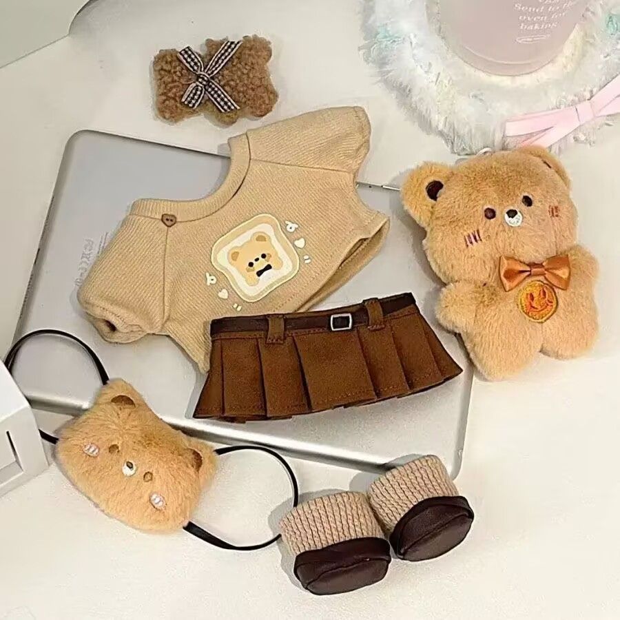 20cm娃衣20CM厘米棉花娃服毛绒换装人形玩偶公仔精致套装女生礼物