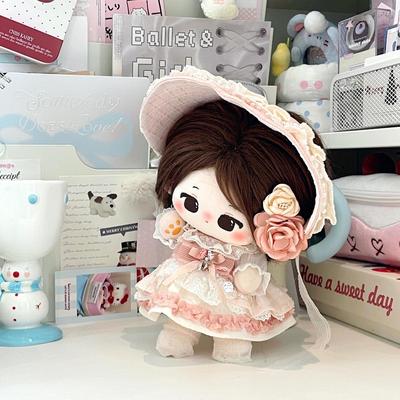 25cm娃衣棉花娃娃20无属性女娃华丽田园风公主连衣裙背带裙衣服15