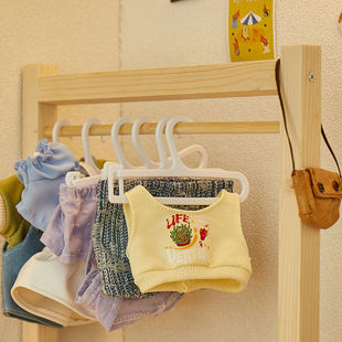 娃衣收纳20cm棉花娃娃衣服收纳置物架15cm娃衣挂衣架40cm娃用衣撑