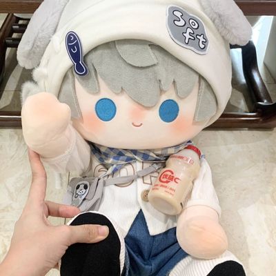 40cm娃衣棉花娃娃40cm娃娃棉花套装衣服一番坐姿可爱小狗