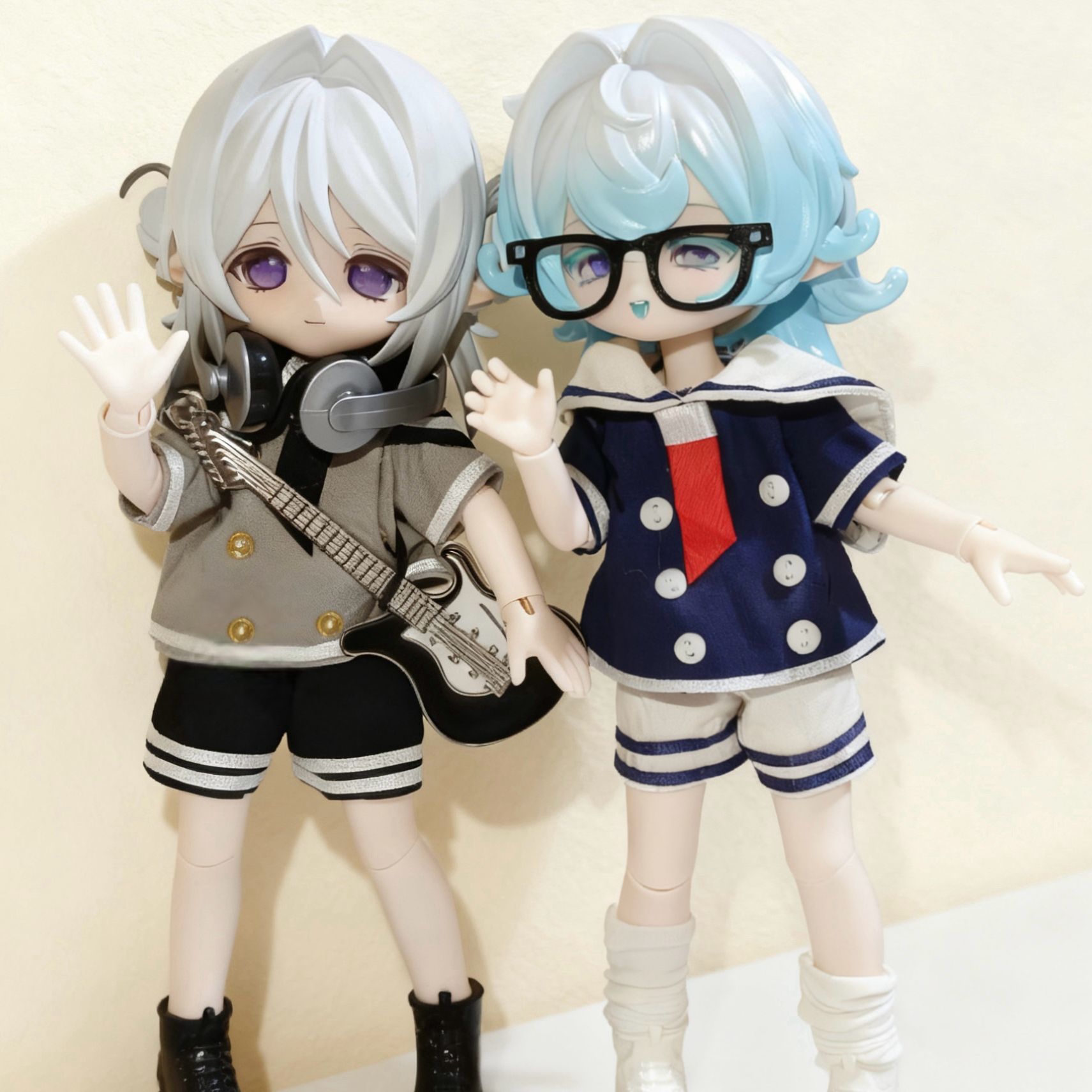 ob11娃衣新款水手服套装裤子12分bjd 娃娃GSC Molly衣服bodyP9