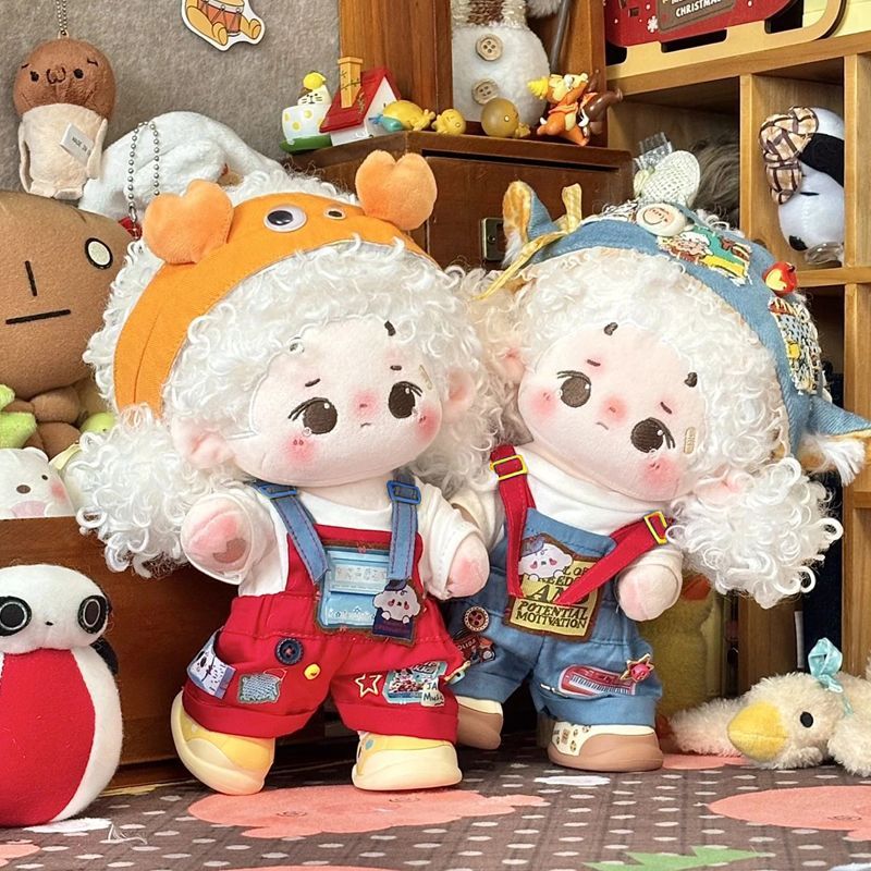 20cm棉花娃衣20CM娃娃背带裤背带可调节换装