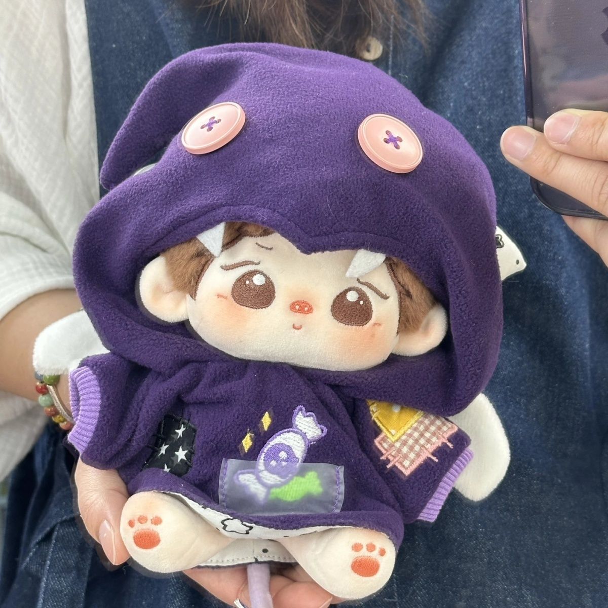 娃衣20cm20厘米棉花娃服幽灵小鬼斗篷无属性万圣节公仔换装