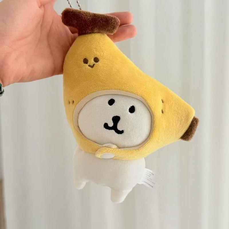 自嘲熊娃衣高颜值10cm帽子玩偶棉花娃娃头套装饰可爱配件水果