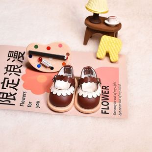 可调节 30关节娃娃小皮鞋 pu精致百搭娃娃衣服配件 bjd6分 15cm娃鞋
