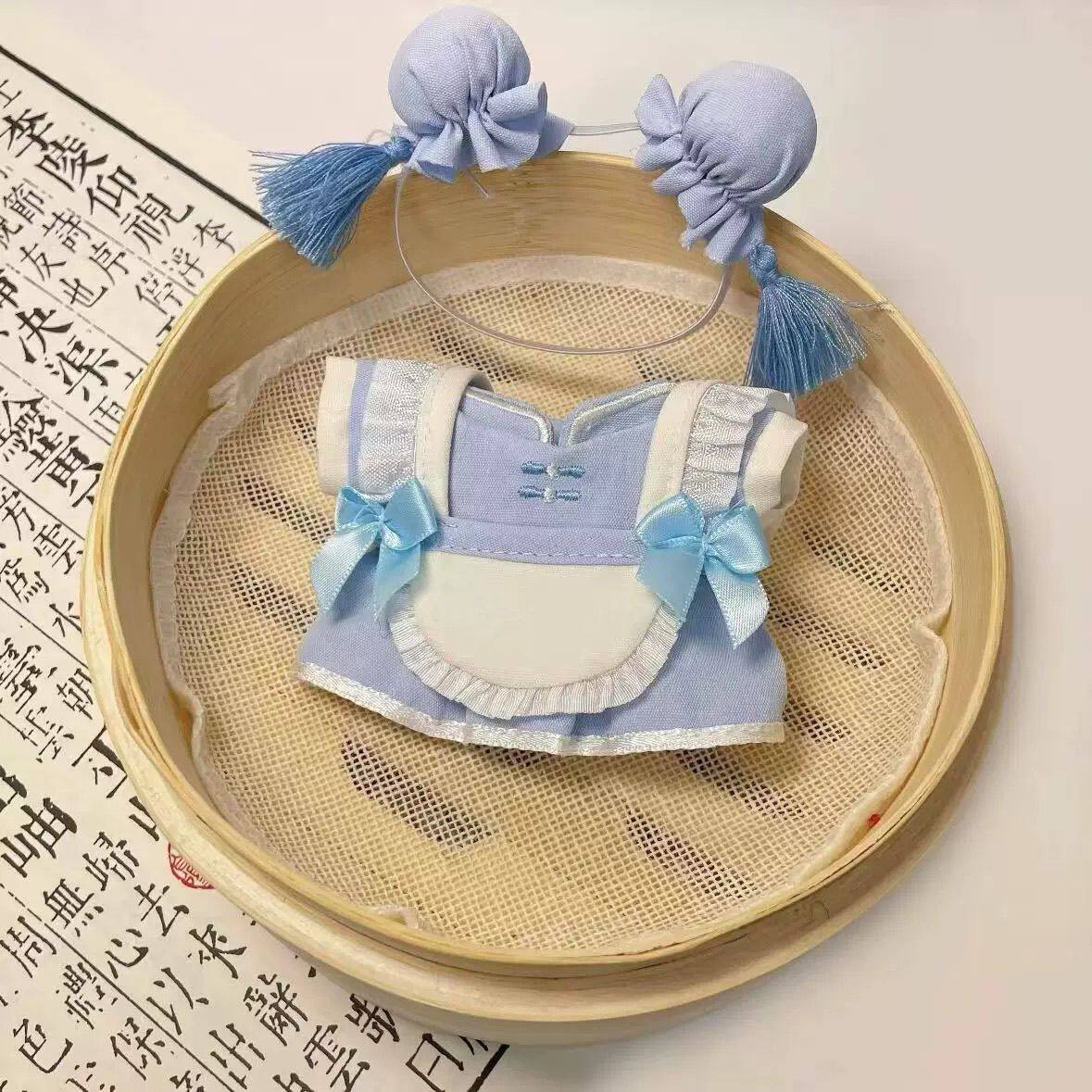 娃衣10cm棉花娃娃中华风高颜值玩偶衣服丸子头海星体配件可爱女孩