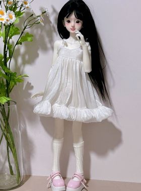 四分娃衣紫色闪闪裙bjd4分吊带裙珠光裙清仓福利41套装包邮