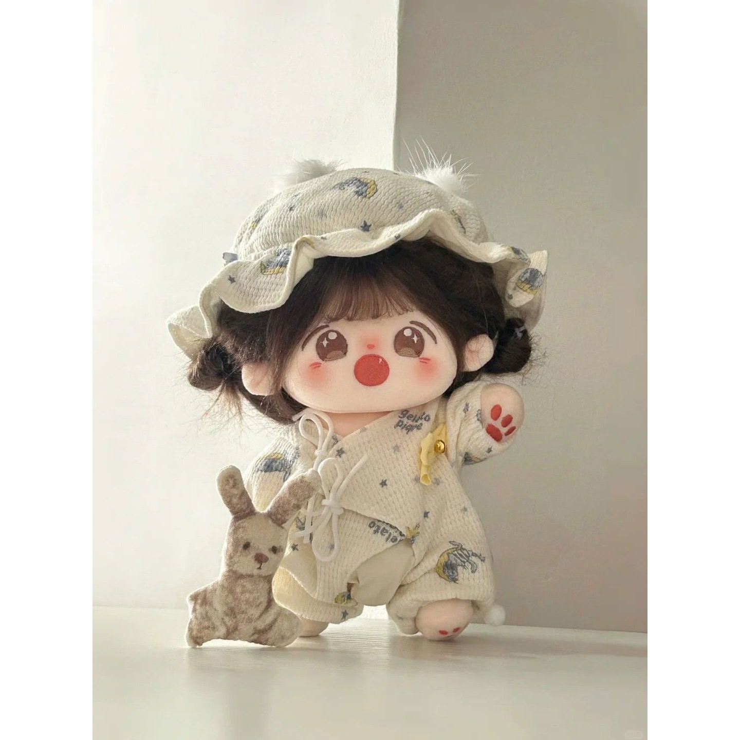 15cm娃衣棉花娃娃爬爬服20cm连体睡衣可爱公仔玩偶属性衣服套装15