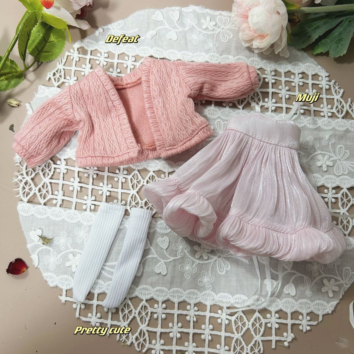 bjd娃衣6分套装吊带裙连衣裙闪闪裙开衫袜子30cm胖体娃服