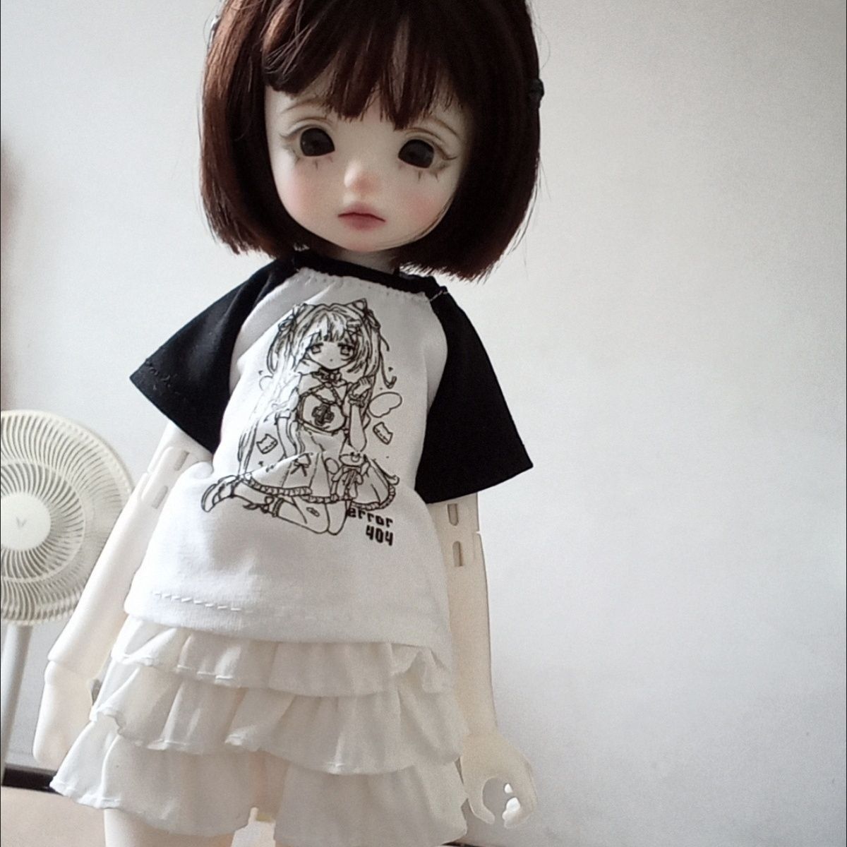 bjd6分30厘米娃衣套装短袖裙子袜子超萌夏季可爱风便宜娃衣