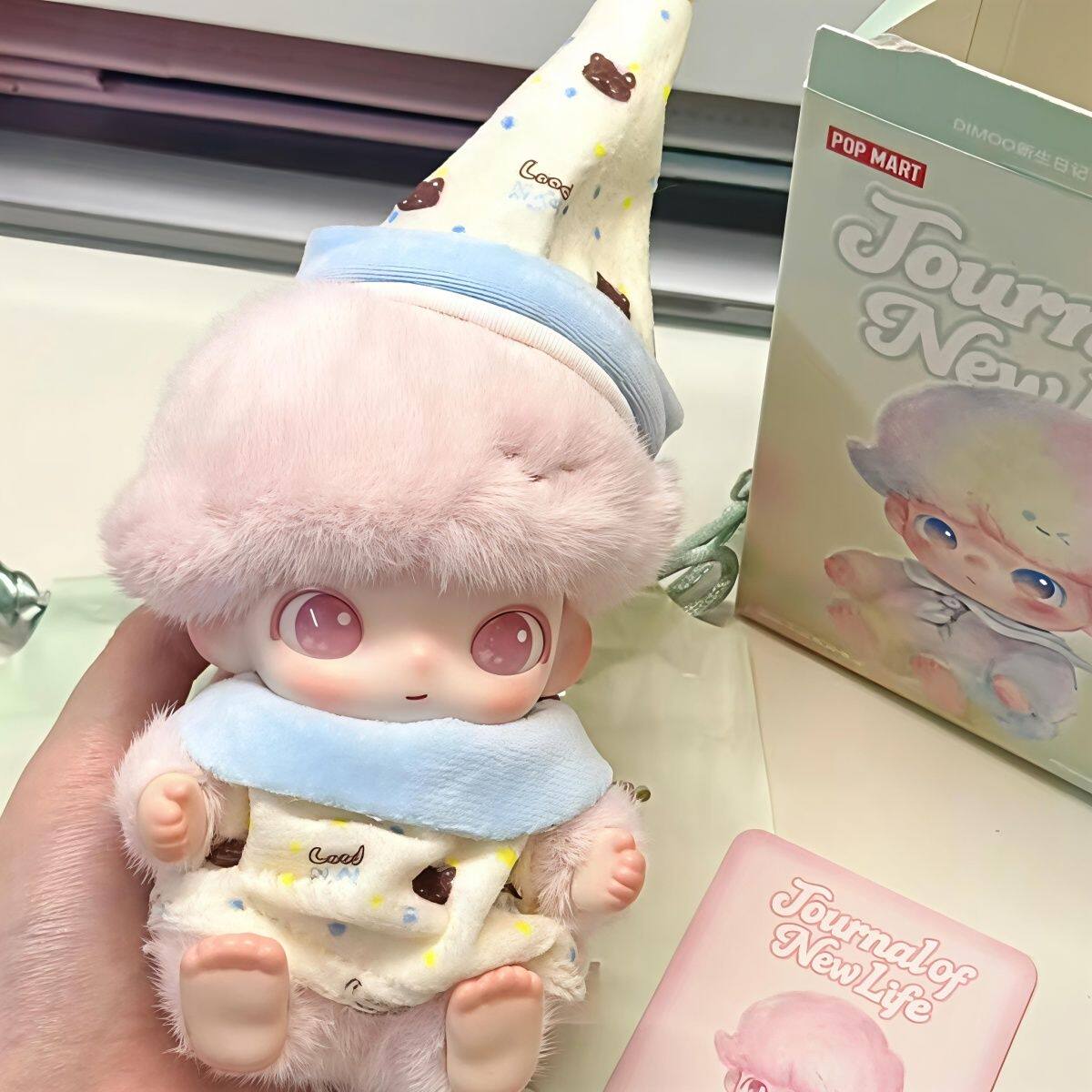 冬日Dimoo新生日记娃衣毛茸茸睡衣帽子围巾裤子套装搪胶公仔衣服