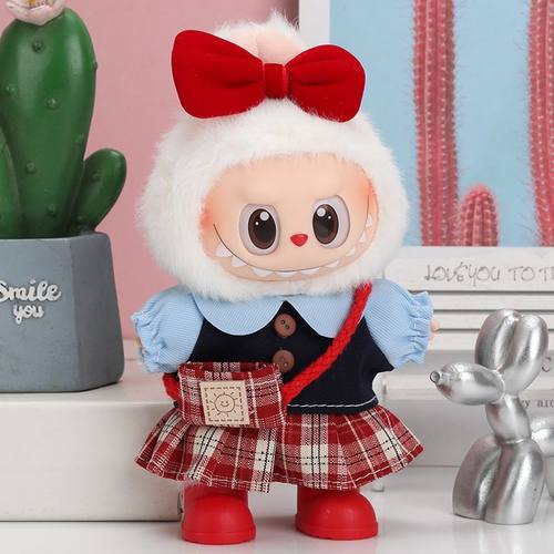 拉布布娃衣17厘米cmLa布布一二三代通用服装挂件可爱公仔套装裙子