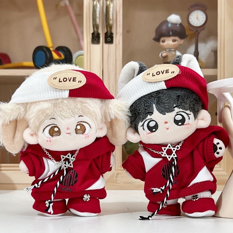 娃衣10cm吊带可爱夏季卫衣套装棉花娃娃海星体玩偶换装毛绒挂件