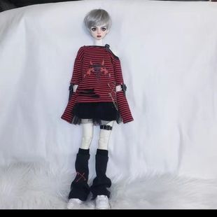 四分娃衣bjd4分6分娃亚文化露肩甜酷套装 加腿环加腿套 上衣加短裤