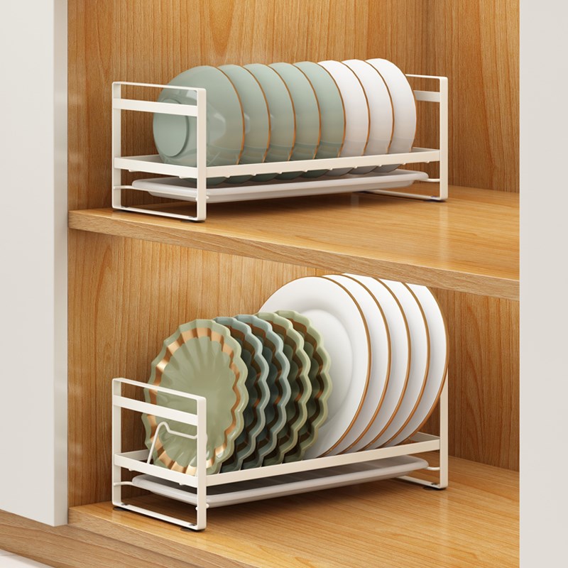 厨房碗架抽拉碗碟收纳架橱柜碗架拉篮抽屉式碗盘盘子沥.水置物架