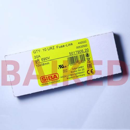 SIBA熔断器 AC690V 200kA 20A gR AC700V 50 179 06 10*38 保险丝