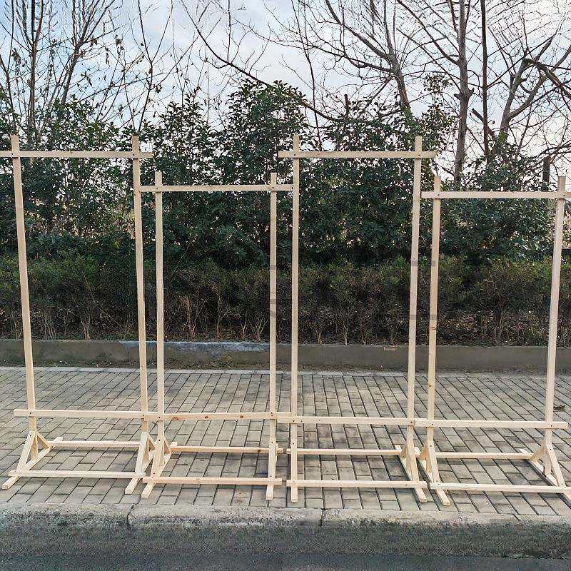 轻奢营地氛围装饰旗帜木架门头户外广告架露营挂布背景架