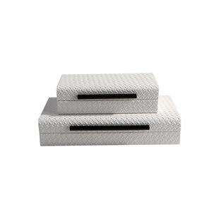 现代简约家居摆件软装工艺品皮质轻奢首饰盒茶几玄关收纳盒子摆设