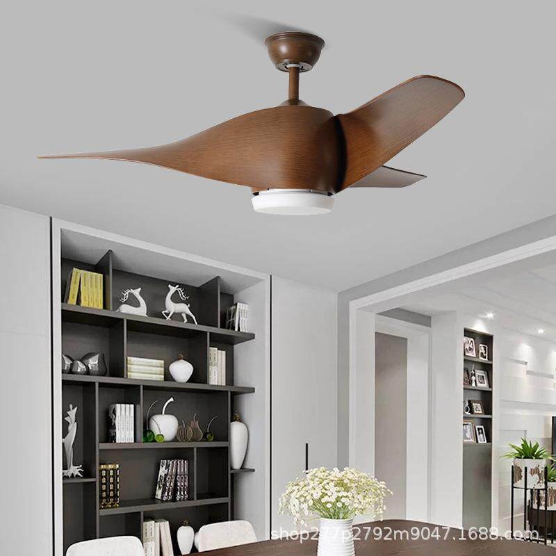 北欧风扇吊灯客厅餐厅遥控复古螺旋扇叶吊扇灯简约风扇灯可调光