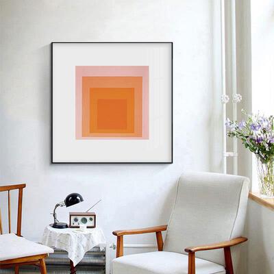 JosefAlbers波普风抽象方块渐变彩色高级正方形组合墙壁装饰挂画