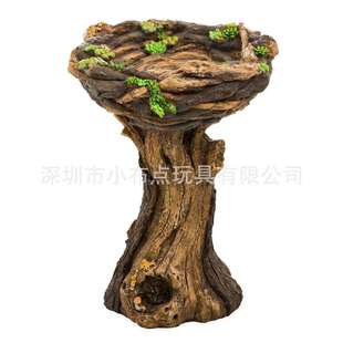 园林花园侏儒工艺品 Bath树脂向日葵鸟浴摆件 跨境Sunflower Bird