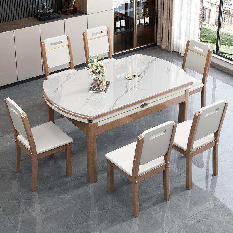 岩板餐桌椅组合现代简约可伸缩方圆两用餐桌轻奢小户型实木饭桌子,电子元器件市场,其它元器件,淘宝优惠券,粉丝福利购,淘宝优惠卷