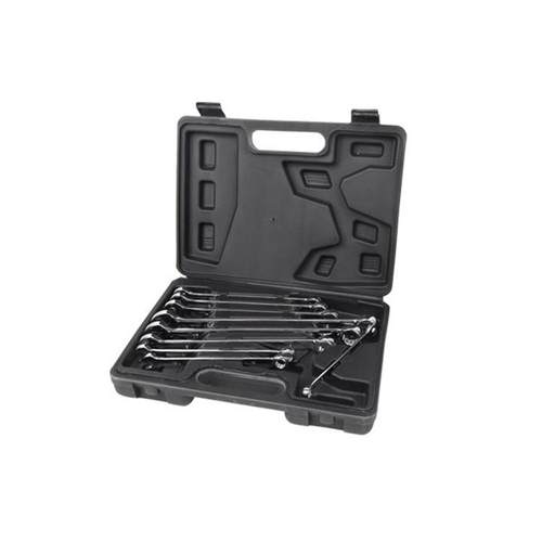 钢盾工具11件套公制精抛光两用扳手组套梅开扳手套装S017105