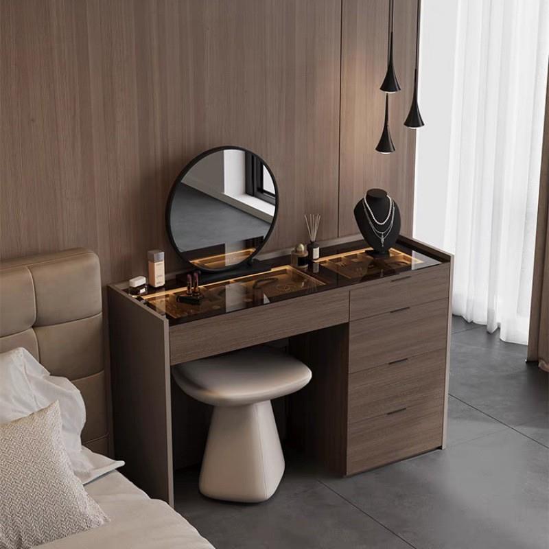 现代轻奢斗柜梳妆台一体意式极简卧室床头收纳柜化妆桌