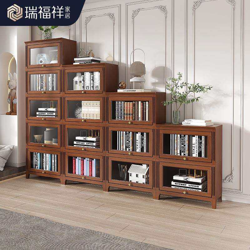 美式全实木书柜落地储物收藏柜带门置物架展示架收纳实木展示柜,玩具/童车/益智/积木/模型,毛绒/玩偶/公仔/布艺类玩具,淘宝优惠券,粉丝福利购,淘宝优惠卷