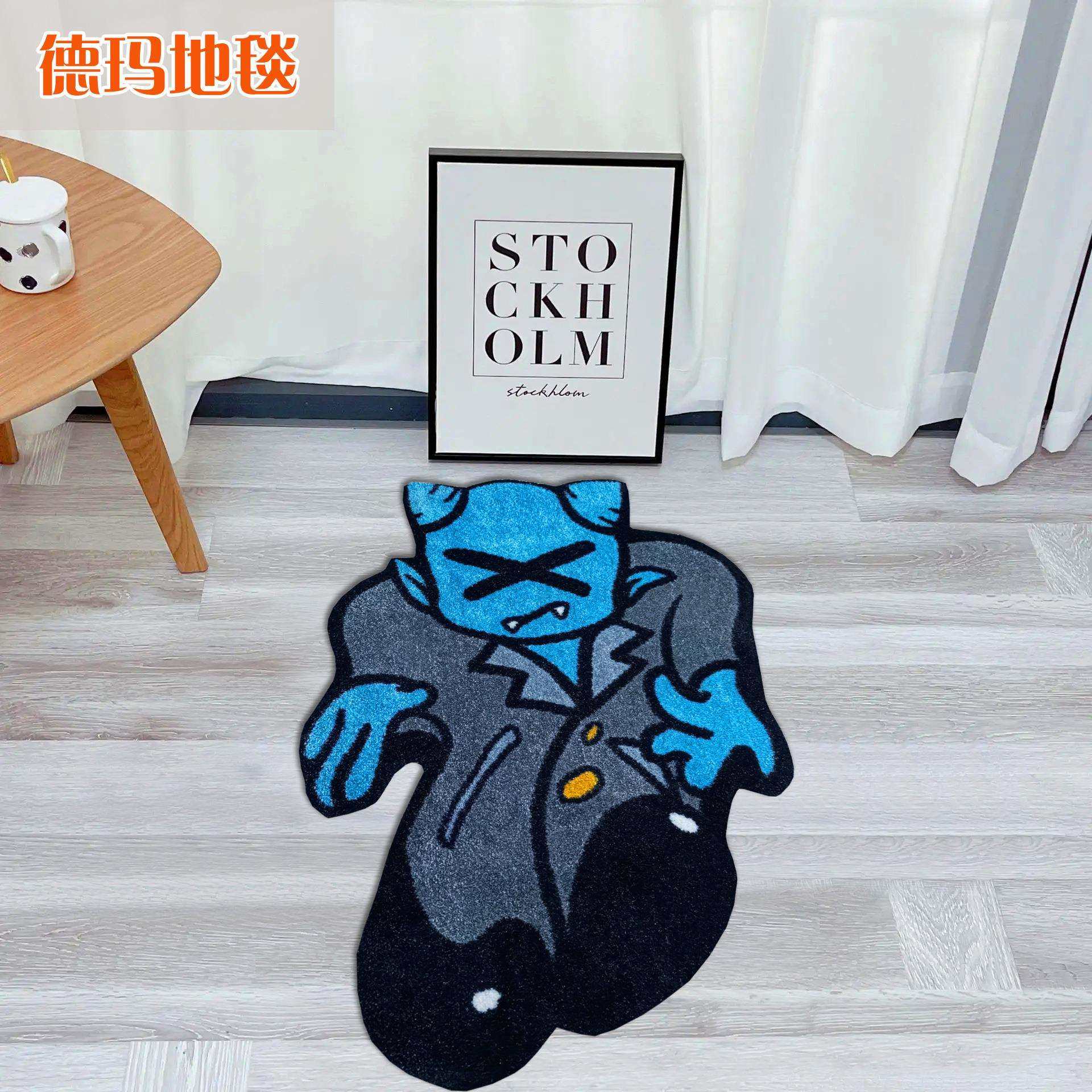 德玛地毯一片起订个性地垫商用地毯logo广告宣传尼龙印花防滑橡胶