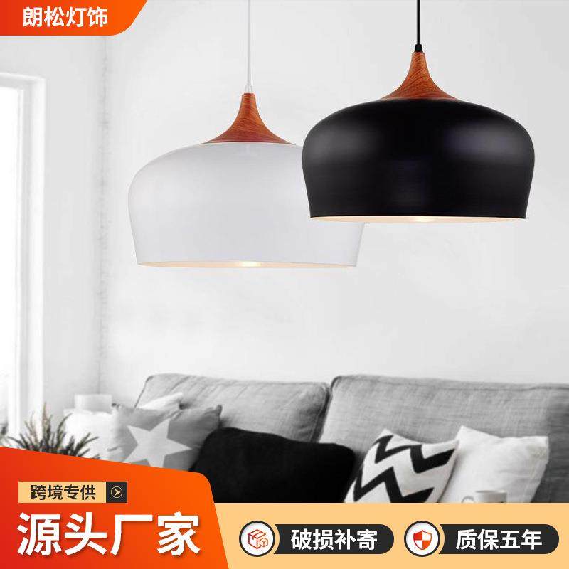 北欧现代个性单头餐厅工业风饭店吧台咖啡客厅奶茶店创意木艺吊灯,家装灯饰光源,智能吊灯,淘宝优惠券,粉丝福利购,淘宝优惠卷