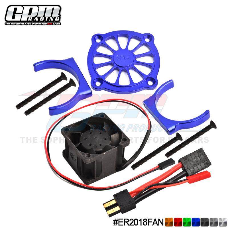 RC遥控车 TRAXXAS E REVO 2.0 86086-4铝合金马达散热器带风扇-套