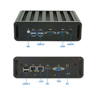 酷睿i5 i7工控机无风扇双网双串口迷你主机Linux微型小电脑