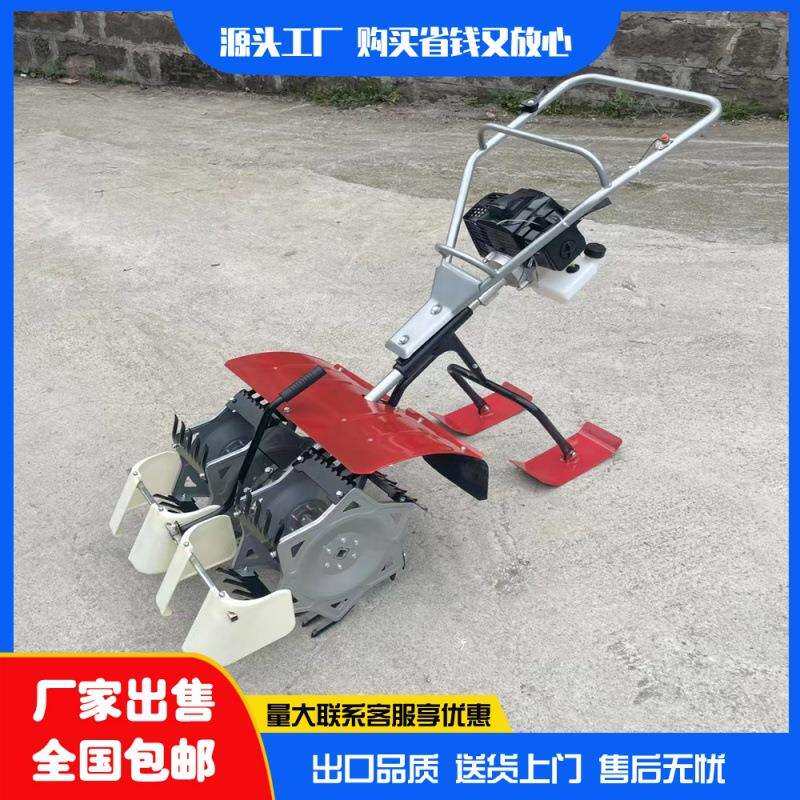 3行水田除草机 稻田用的除草机视频 2行稻田割草机