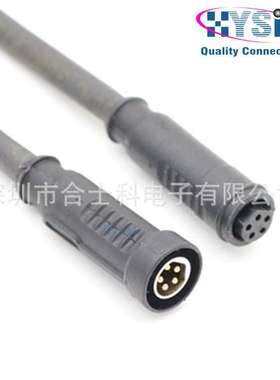 M8卡扣式电缆 4芯5芯 INTERROLL滚筒延长线 快速插拔式连接器