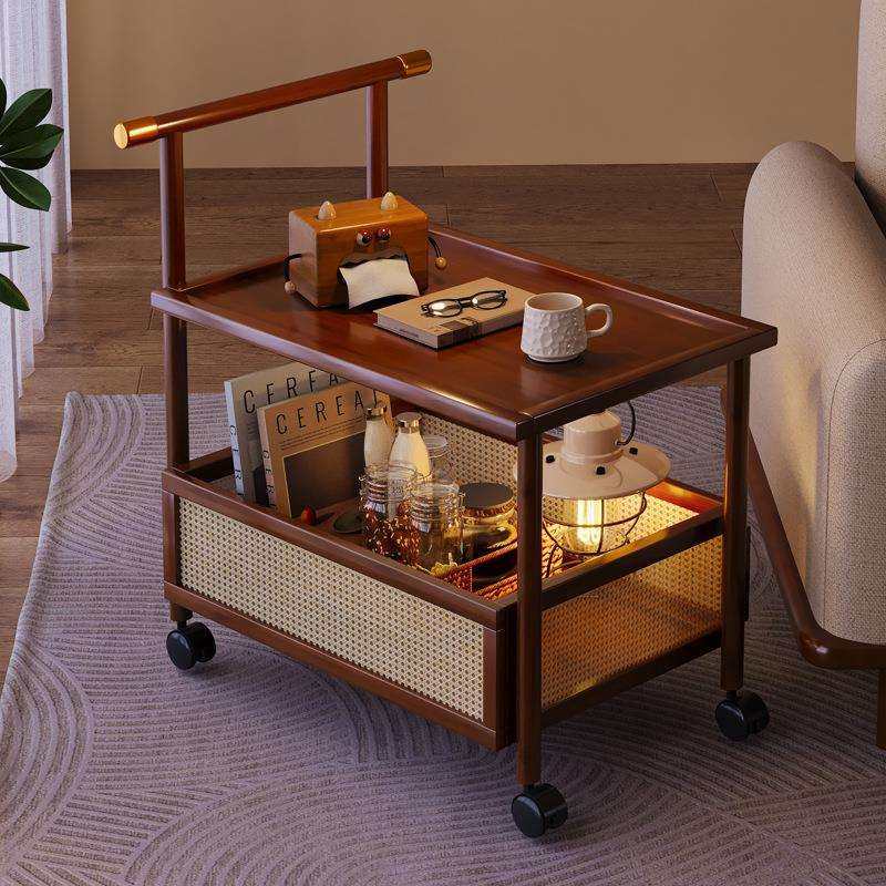 可移动置物架家用客厅茶几简易边几多层收纳整理架小推车储物架