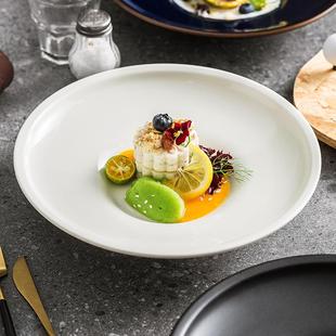 厂家窑变酒店餐厅意面后厨斗笠碗宽口创意菜高档装菜西餐陶瓷深碗