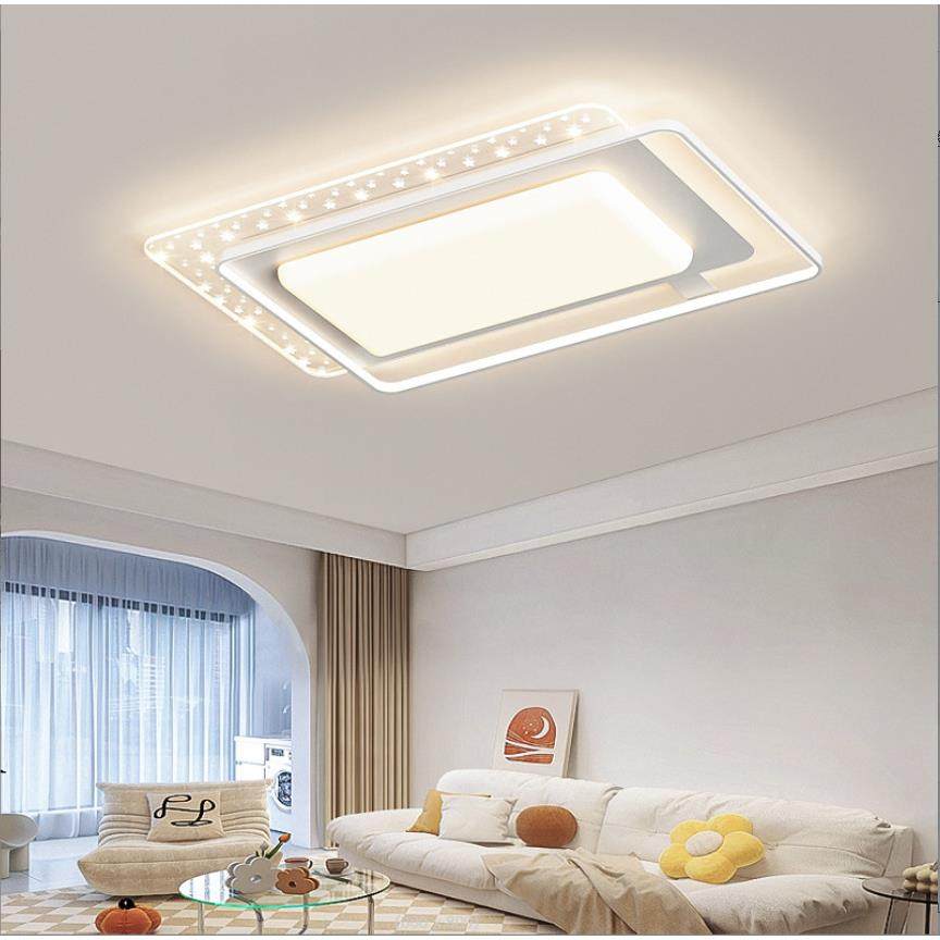 网红新款客厅灯现代简约大气吸顶灯led超亮全屋套餐组合灯具