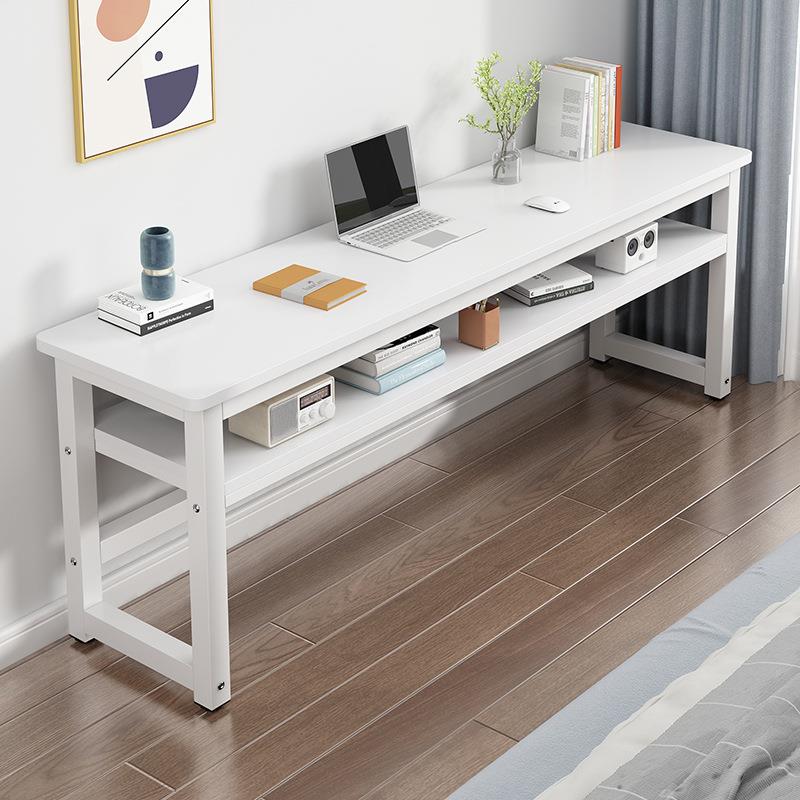 书桌电脑桌简易长条桌家用卧室写字台学习桌简约白色长方形小桌子